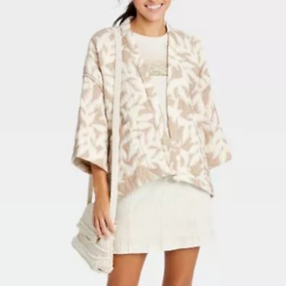 Universal Thread Women's Quilted Open Front Top One Size Fits Most